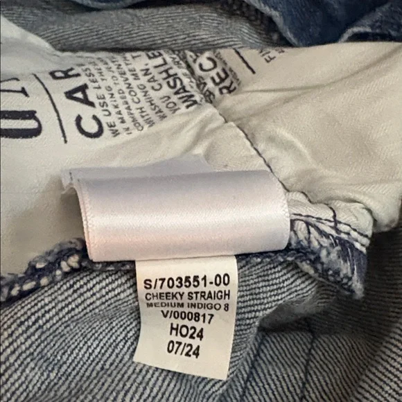 New GAP High Rise Cheeky Straight Size 30 Long medium blue - Picture 12 of 12